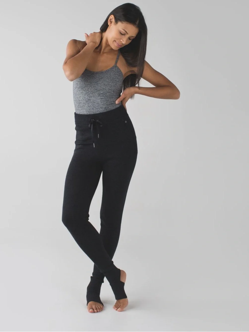 Lululemon Sweet Savasana Sweater Pant Heathered Black, size 4